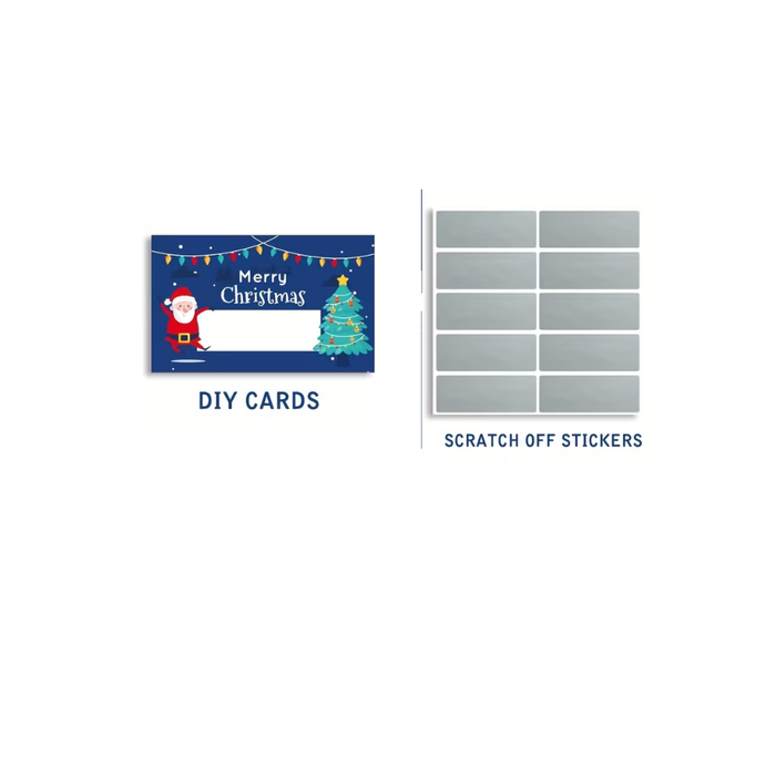 DIY Christmas Scratch Cards Set – 10 Sheets