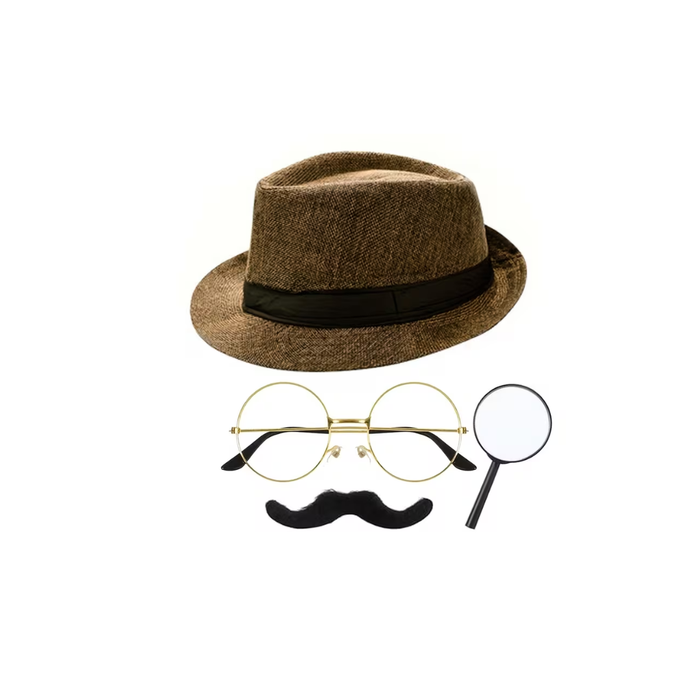 4pcs Vintage Detective Costume Accessory Set – 1920s Style