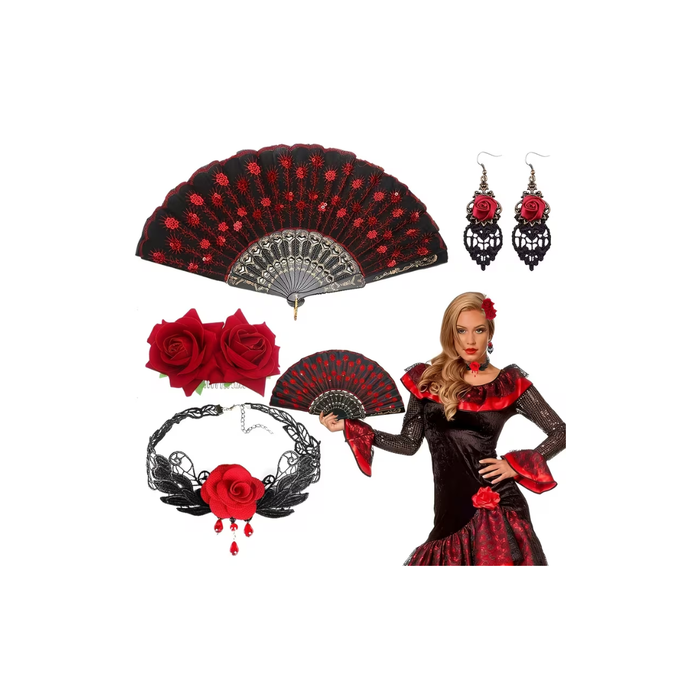 Flamenco Costume Accessories Set for Women