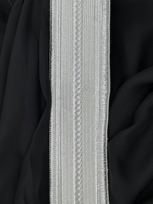 Midnight Black Flowy Sheer Abaya بشت نسائي شفاف