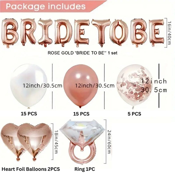Glam Bachelorette Bride-To-Be Party Set – 39pcs