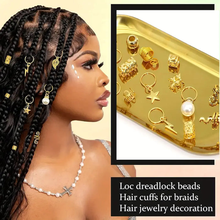 Golden Charm Hair Accessories 80pcs Set