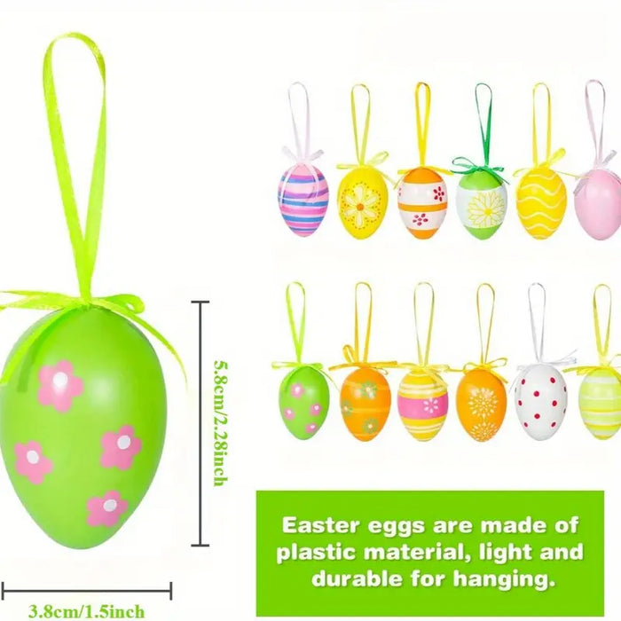 Easter Charm Hanging Egg 12pcs Set