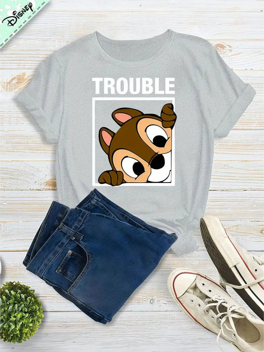 Disney Chip 'n Dale "DOUBLE TROUBLE"  Casual T-Shirt