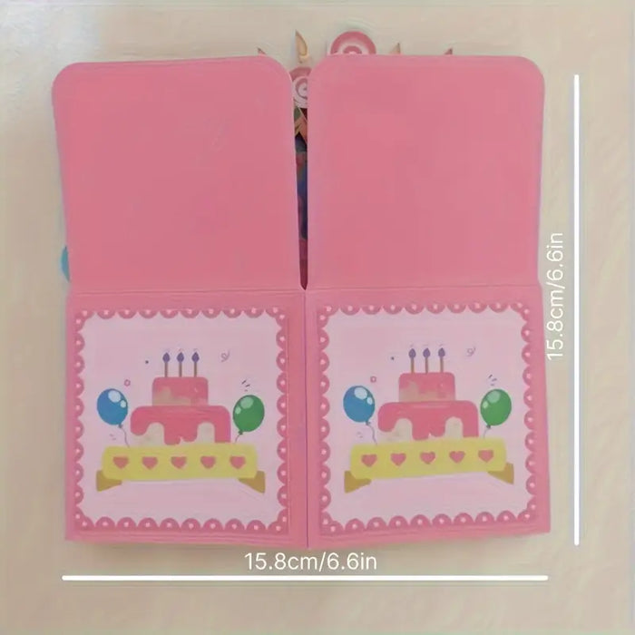 Pink Happy Birthday Pop-Up 3D Card