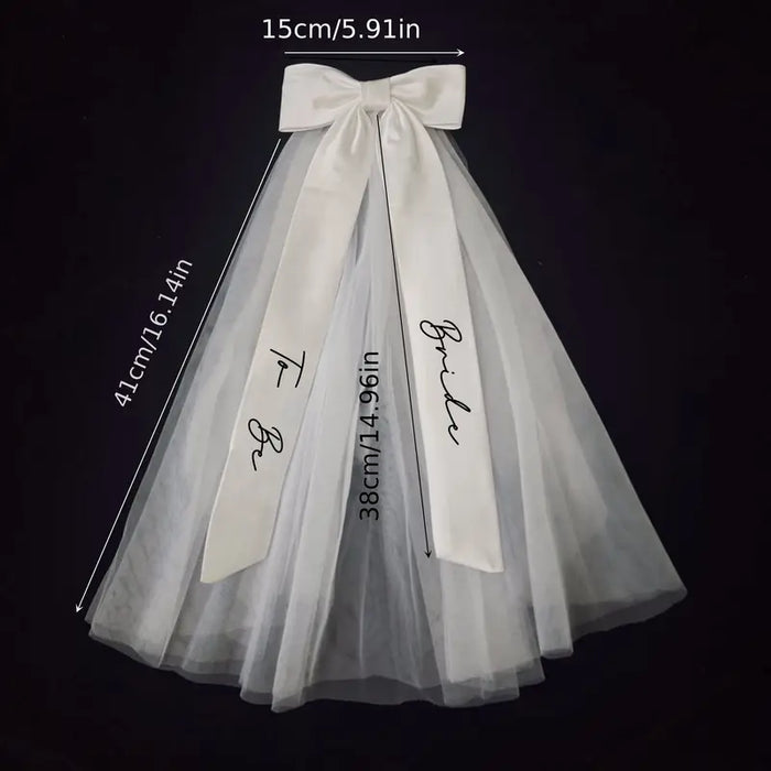 "Bride to Be" Bow Veil