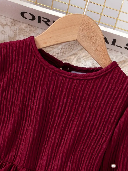 Red Elegant Pearl Dress