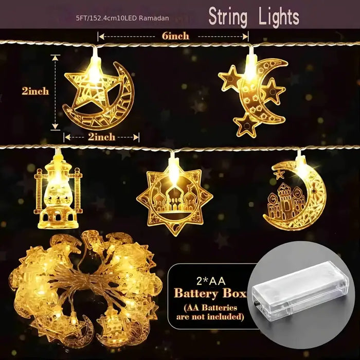 Ramadan Moon and Star Palace String Lights
