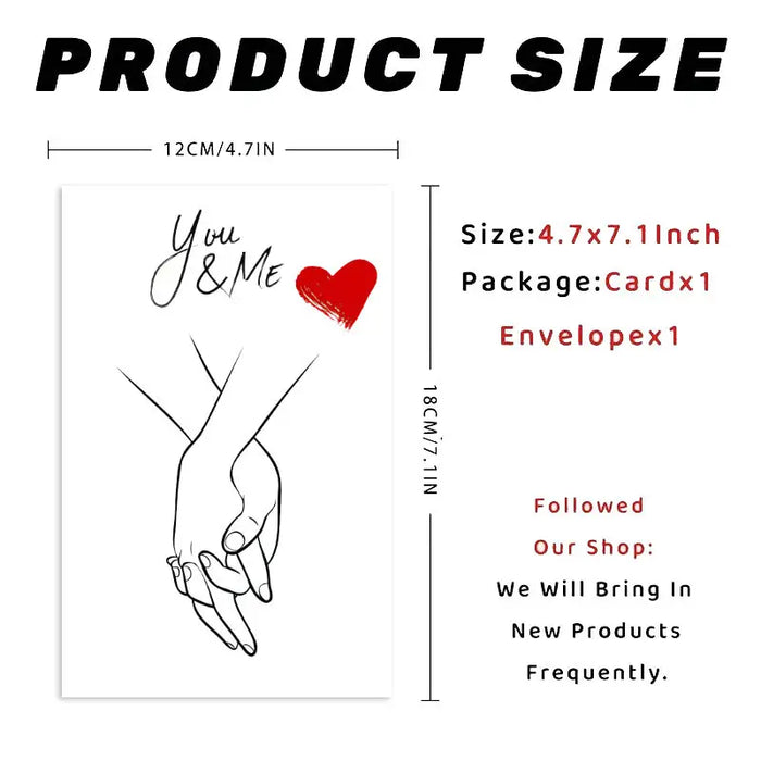 "You & Me" Hand-in-Hand Love Card