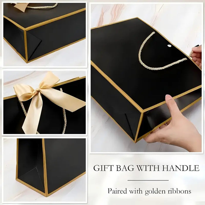 Luxe Black & Gold Gift Bag – 1pc