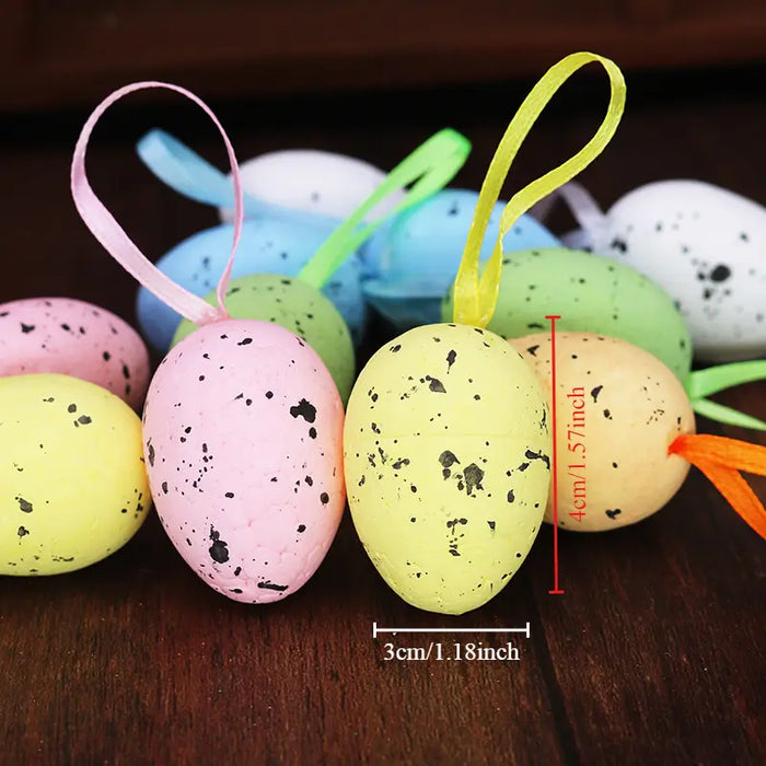 Easter Glitter Decorative Eggs 12pcs Set