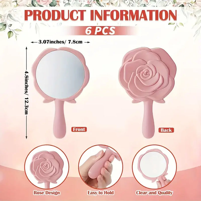 Rose Bridal Shower Mirror Set – 6pcs