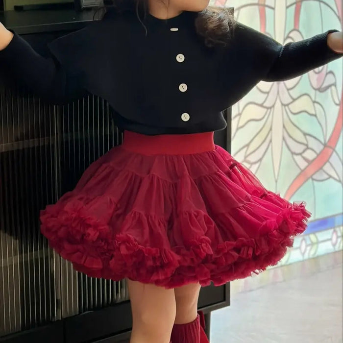 Luxe Burgundy Baroque Princess Skirt