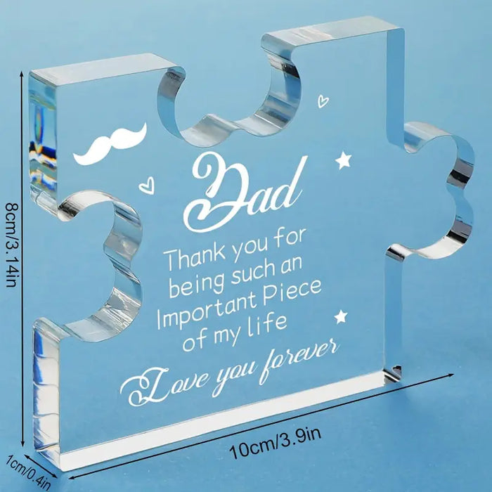 Acrylic Dad Appreciation Plaque