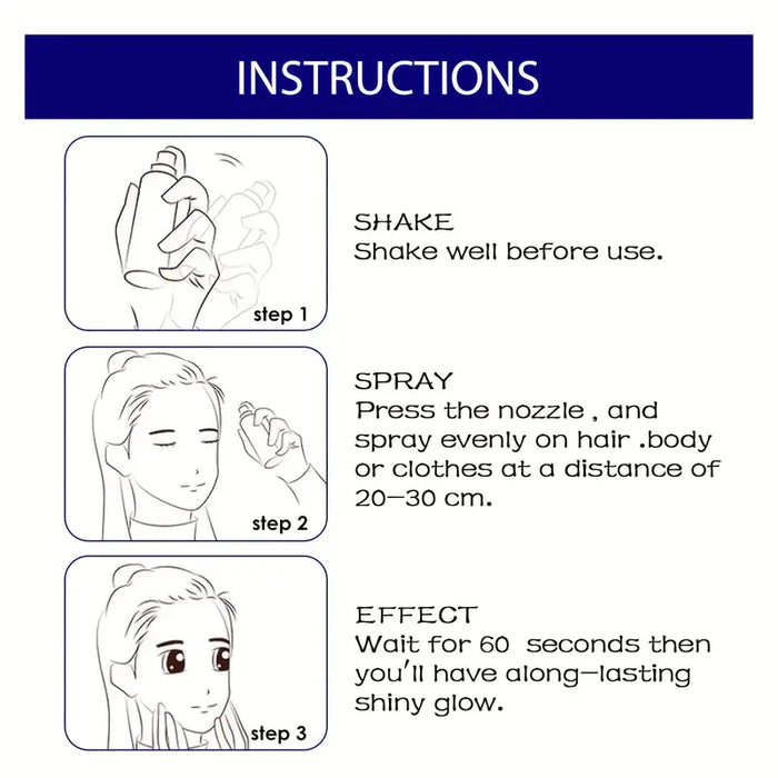 Silver Hair and Body Glitter Makeup Spray 60ml