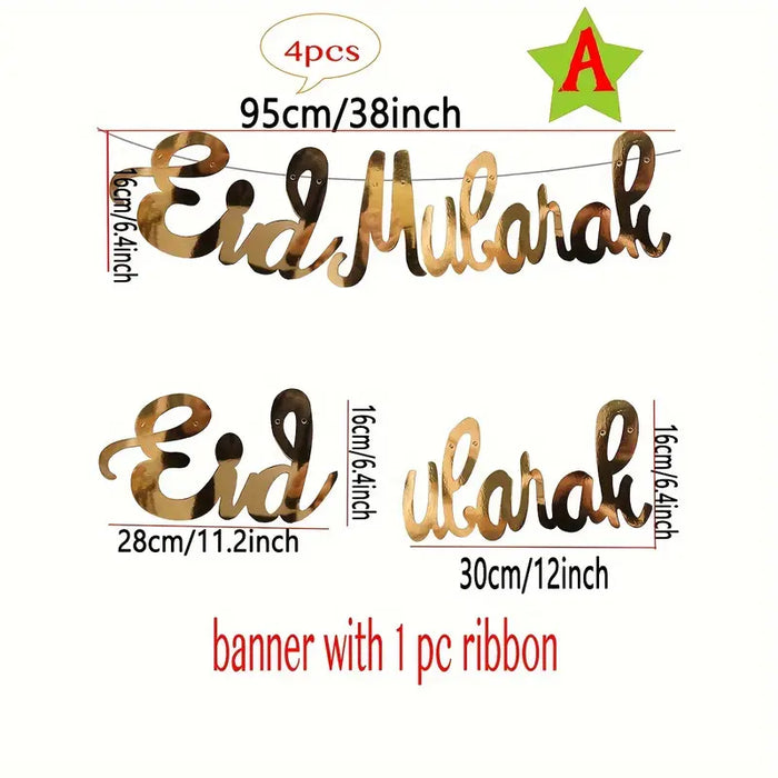 Eid Mubarak Golden Banner