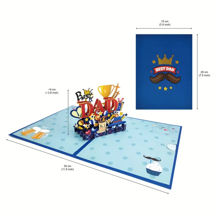 World's No. 1 Dad 3D Pop-Up Card