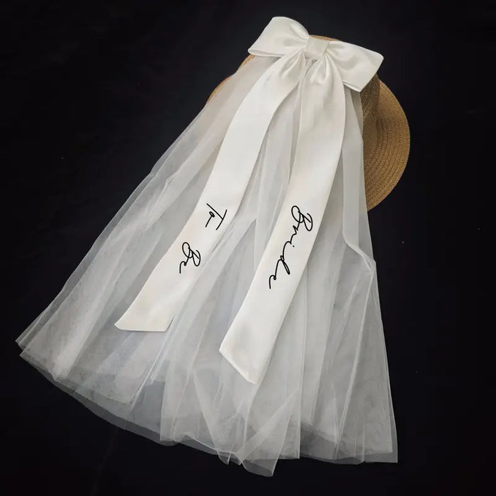 "Bride to Be" Bow Veil