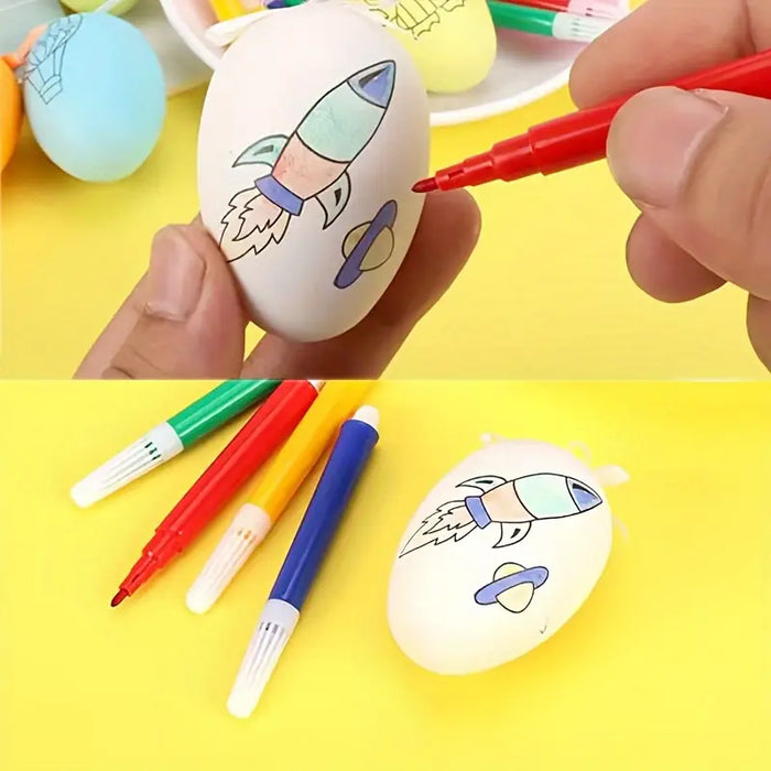 DIY Easter Eggs with Colored Pencils - 8pcs Set