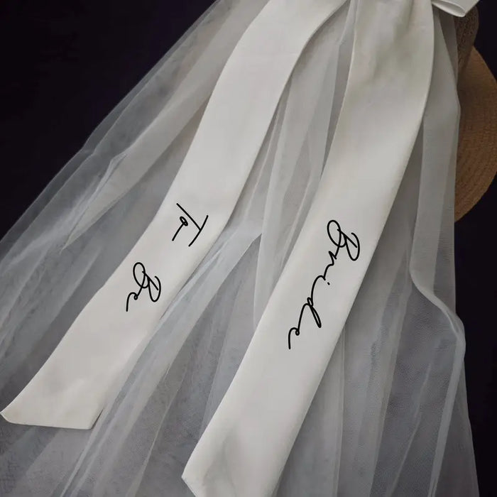 "Bride to Be" Bow Veil