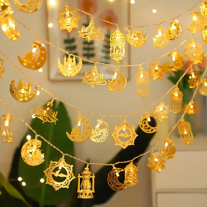 Golden Glow Ramadan String Lights