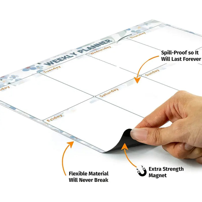 Floral Magnetic Whiteboard Planner