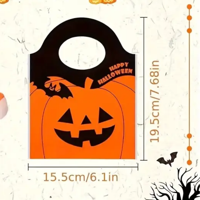 Halloween Jack-O'-Lantern Treat Bags - 25pcs Set